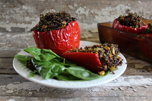 Stuffed Red Peppers with Quinoa