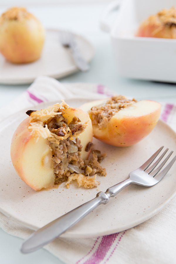 Farro and Sausage Stuffed Baked Apples