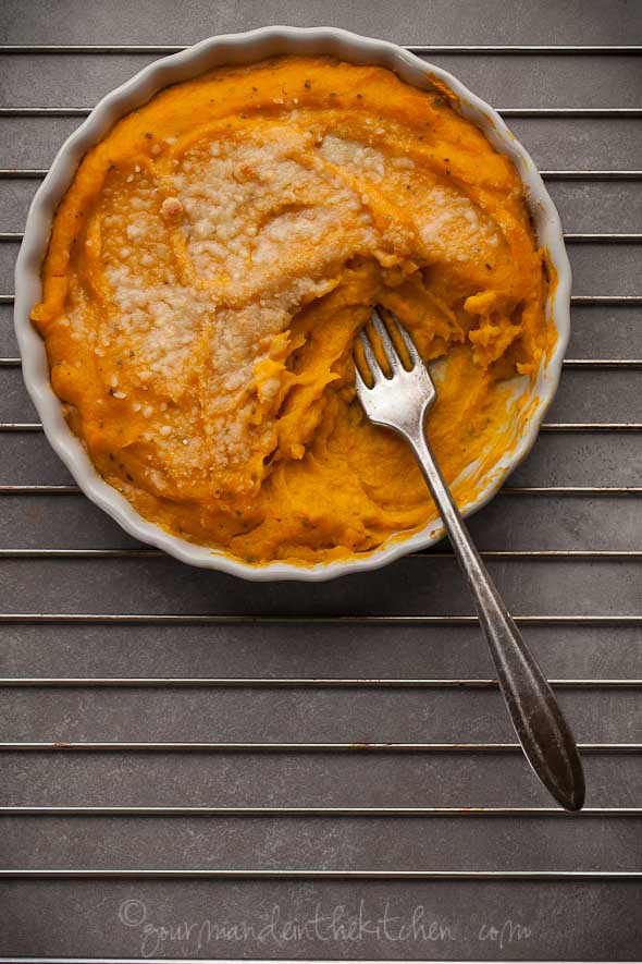 Twice-Baked Roasted Butternut Squash Puree with Parmesan and Sage