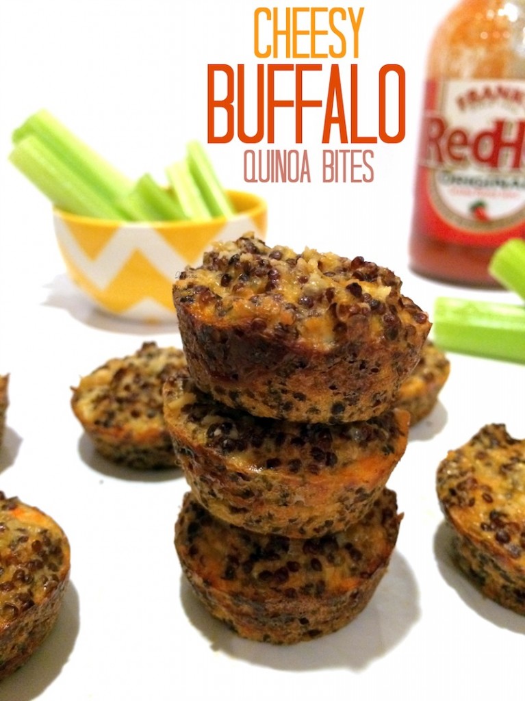 Cheesy Buffalo Quinoa Bites