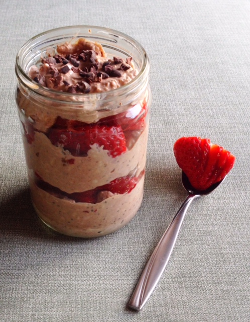 Chocolate-Overnight-Oats-with-Strawberries