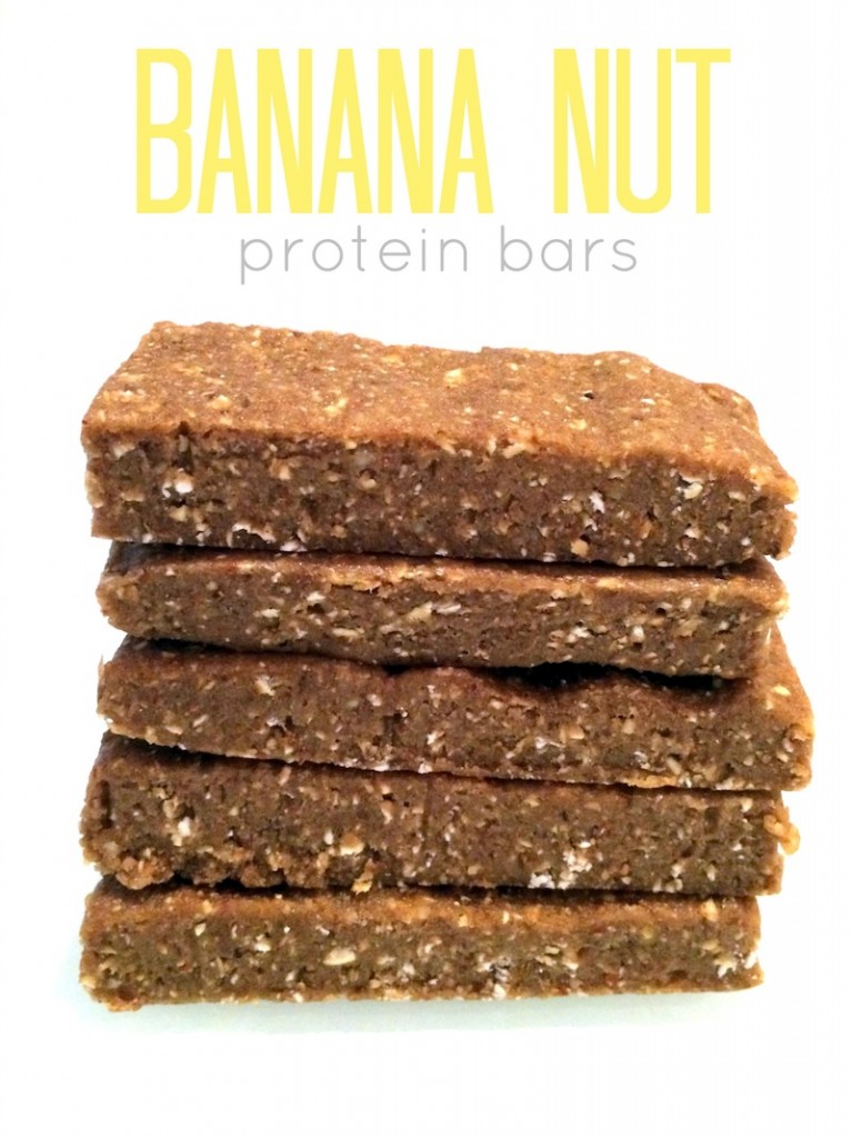 NoBake Banana Nut Protein Bars