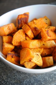 Oven Roasted Garlic Sweet Potatoes