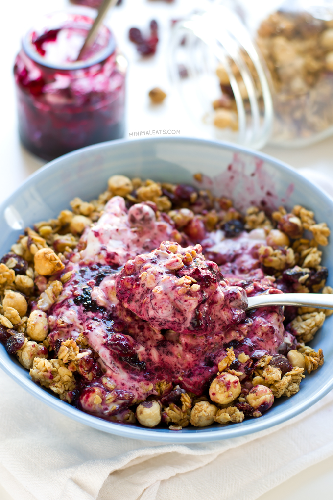 Peanut-butter-granola-with-ice-cream-and-cranberry-jam1