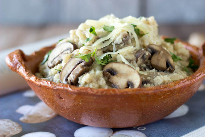 cauliflower-mushroom-risotto-with-parmesan-and-truffle-oil