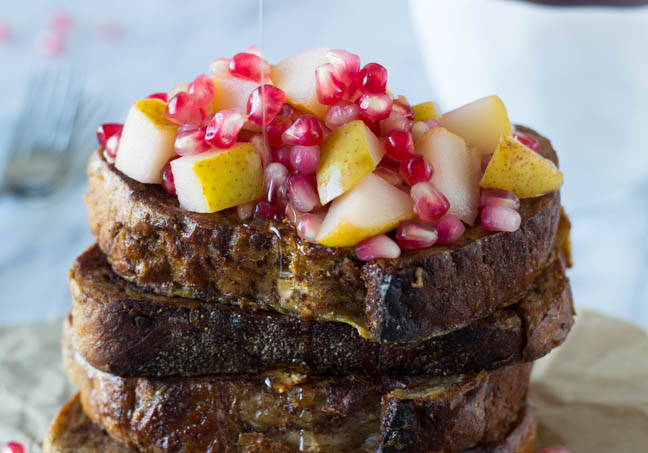 pear-pomegranate-french-toast-clean-eating-simplehealthykitchen.com