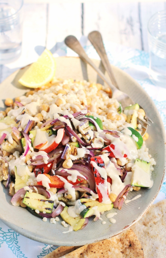 Chickpea-and-grilled-vegetable-couscous-salad-with-tahini-dressing-1-643x1000
