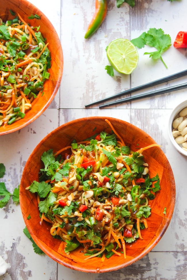 Veggie-Pad-Thai-Zoodles-with-a-Peanut-Dressing-www.asaucykitchen.com
