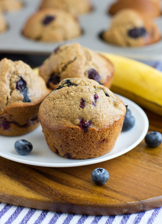 Flourless-Blueberry-Banana-Muffins