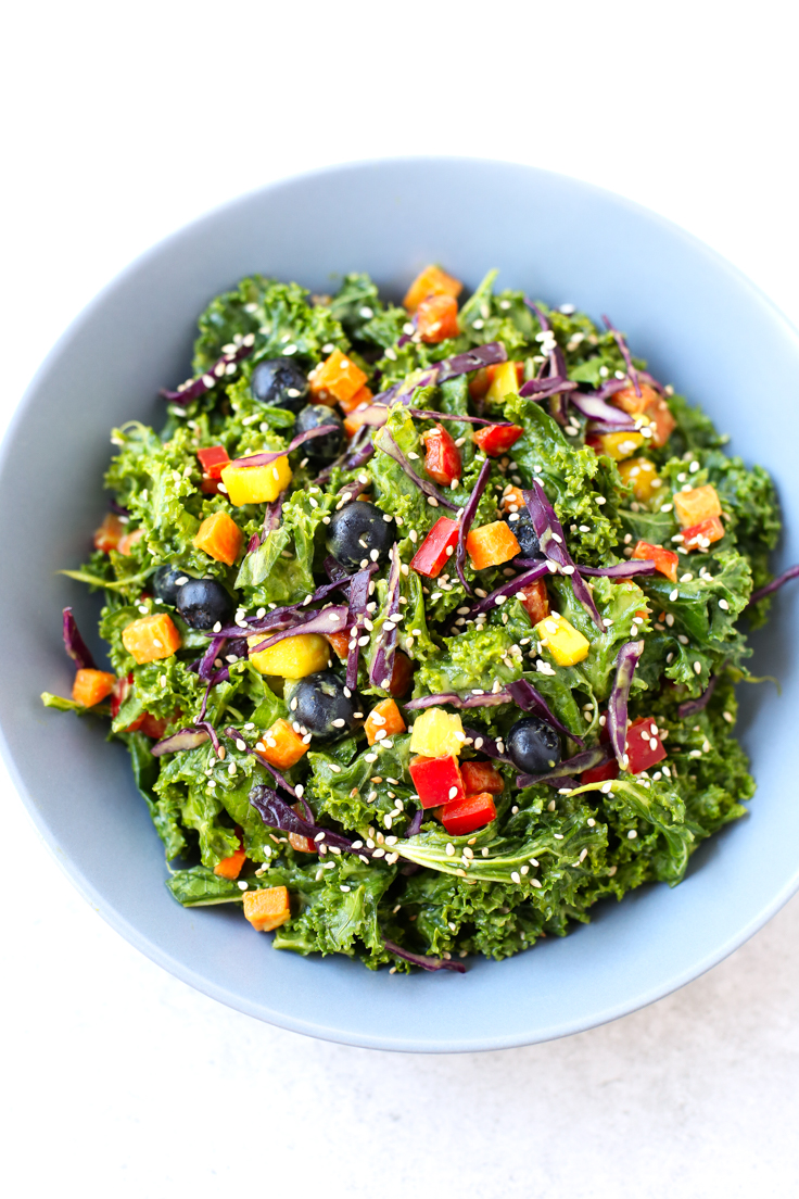 Oil-free-rainbow-kale-salad
