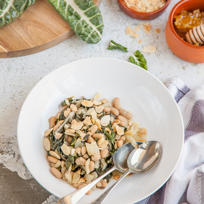Silverbeet-with-Cannellini-Beans-Honey-and-Almonds