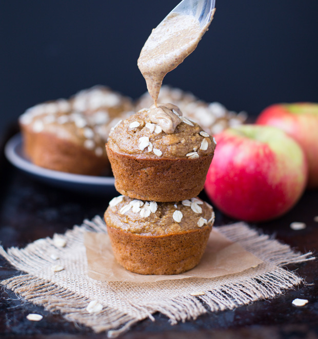 Healthy-Apple-Almond-Butter-Muffins