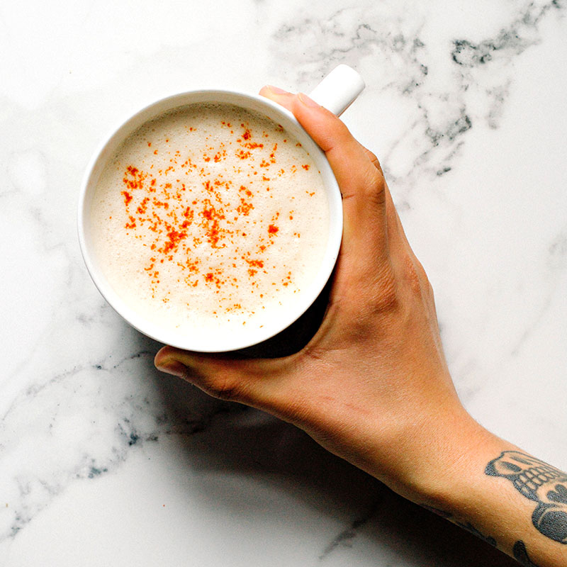 Honey + Ginger + Black Pepper Spiced Rooibos Tea Latte