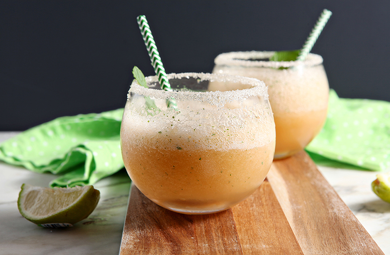 Cantaloupe Mint Margaritas // The Speckled Palate