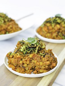 Green Lentil & sweet potato Dal