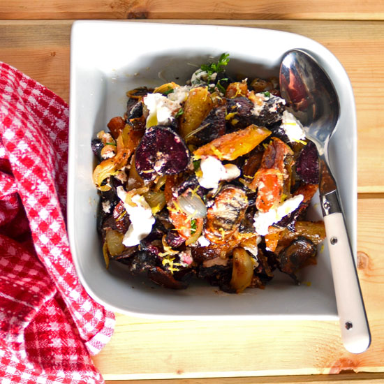 roasted-beet-and-carrot-salad-with-goat-cheese