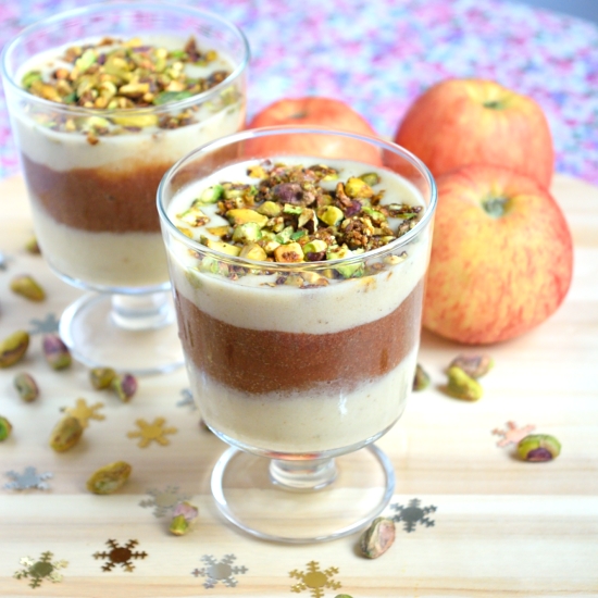 Banana Ice cream Apple Butter Parfait from WhittyPaleo.com