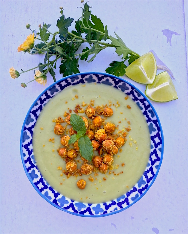 Avocado-Gazpacho-with-Curried-Chickpeas