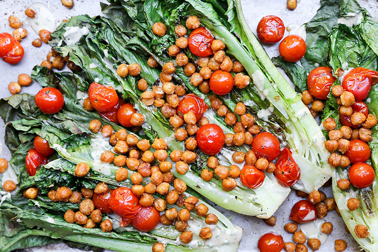 Grilled-Romain-Salad-Chickpeas-Tomatoes-3
