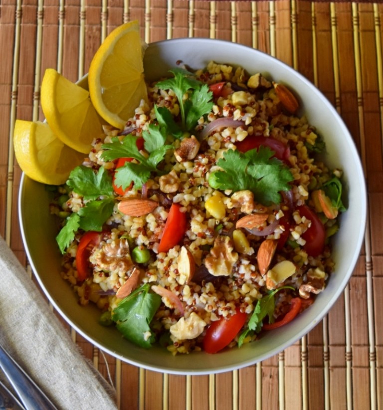 Bulgur Wheat and Quinoa Pilaf