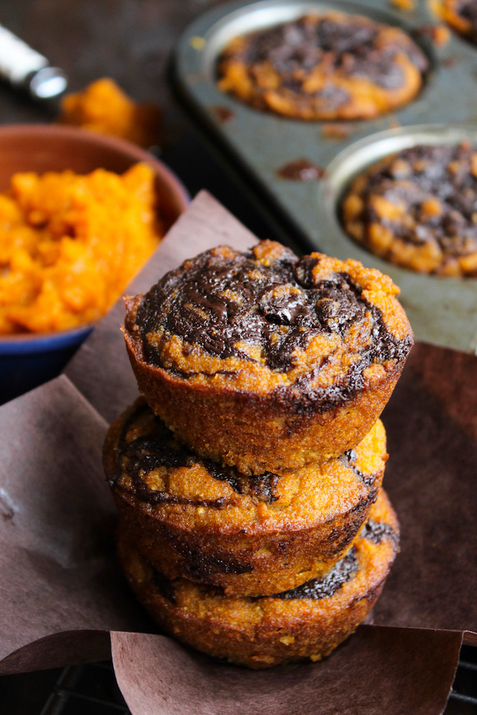 Paleo-Pumpkin-Muffins-with-a-Chocolate-Swirl