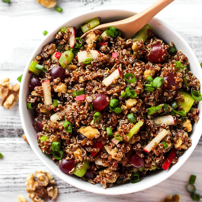 Curried Quinoa Salad with Grapes & Walnuts