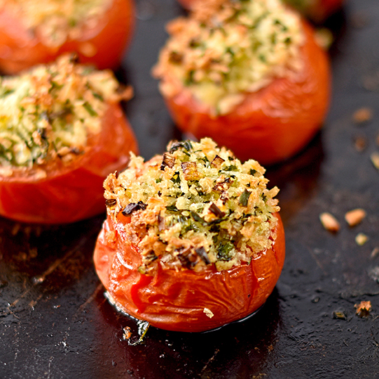 herb-and-Parmesan-stuffed-tomatoes