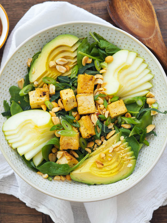 Asian-Spinach-Collard-Salad-Tofu