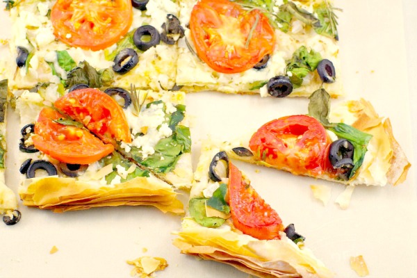 Mediterranean-Vegetarian-Phyllo-Pizza