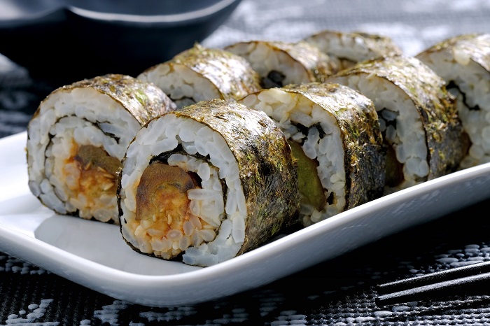 Aubergine-Sushi